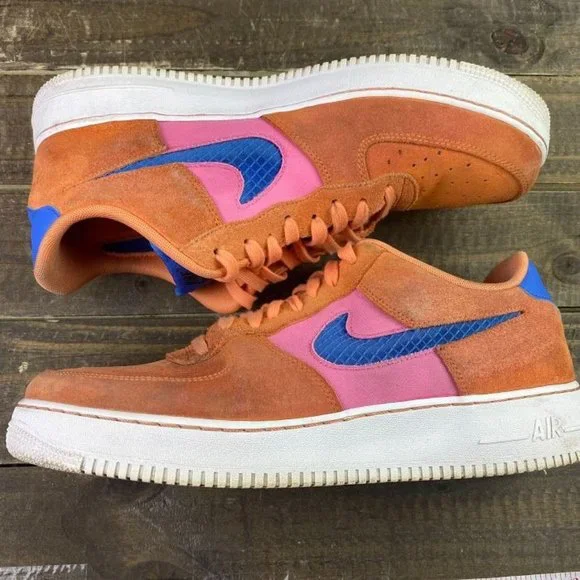 Nike Air Force 1 '07 LV8 Men's Size 13 CW7300 800 Orange Trance AF1 Sneakers - Picture 3 of 13